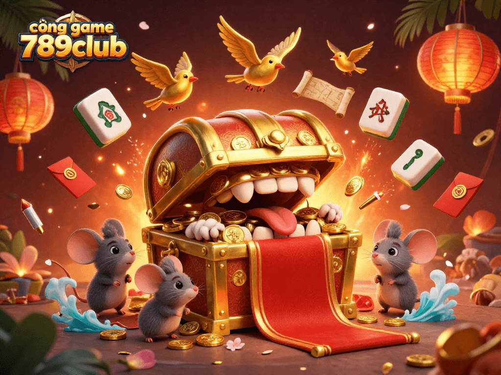Experience the excitement of cổng game 789club with thrilling animated treasure and cultural symbols.