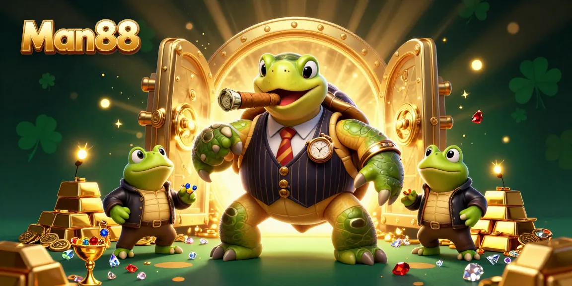 Experience high-stakes thrills with Man88's vibrant casino world featuring charming characters.