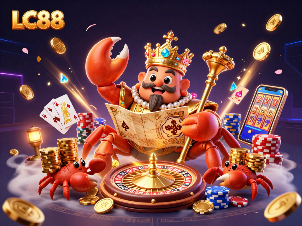 LC88 offers an exciting casino experience with vibrant casino characters and dynamic gambling elements.