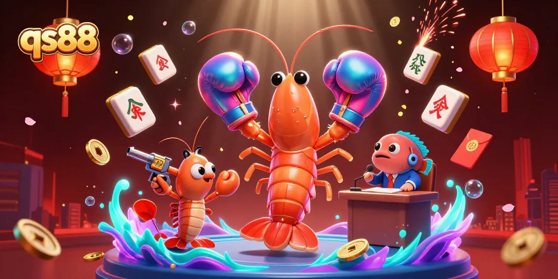 qs88 showcases a thrilling casino vibe with animated underwater characters and dynamic gambling elements