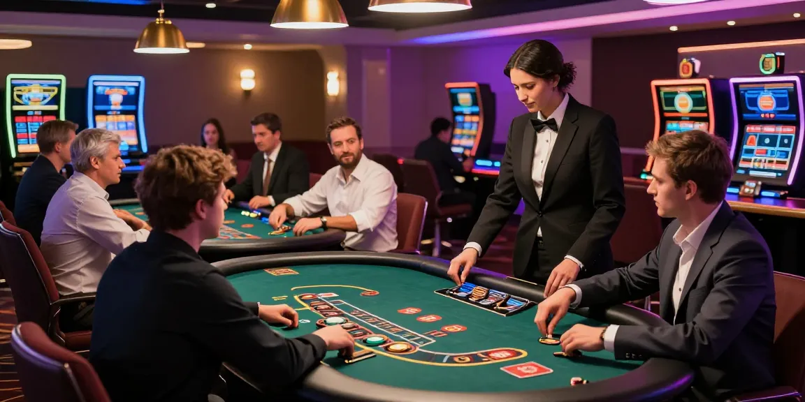 Dynamic gaming atmosphere showcasing non gamstop casinos with engaged players and vibrant decor.