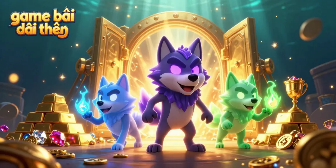 Experience thrilling adventures with game bài đổi thưởng in a fantasy-rich illustration of wolf pack leaders.