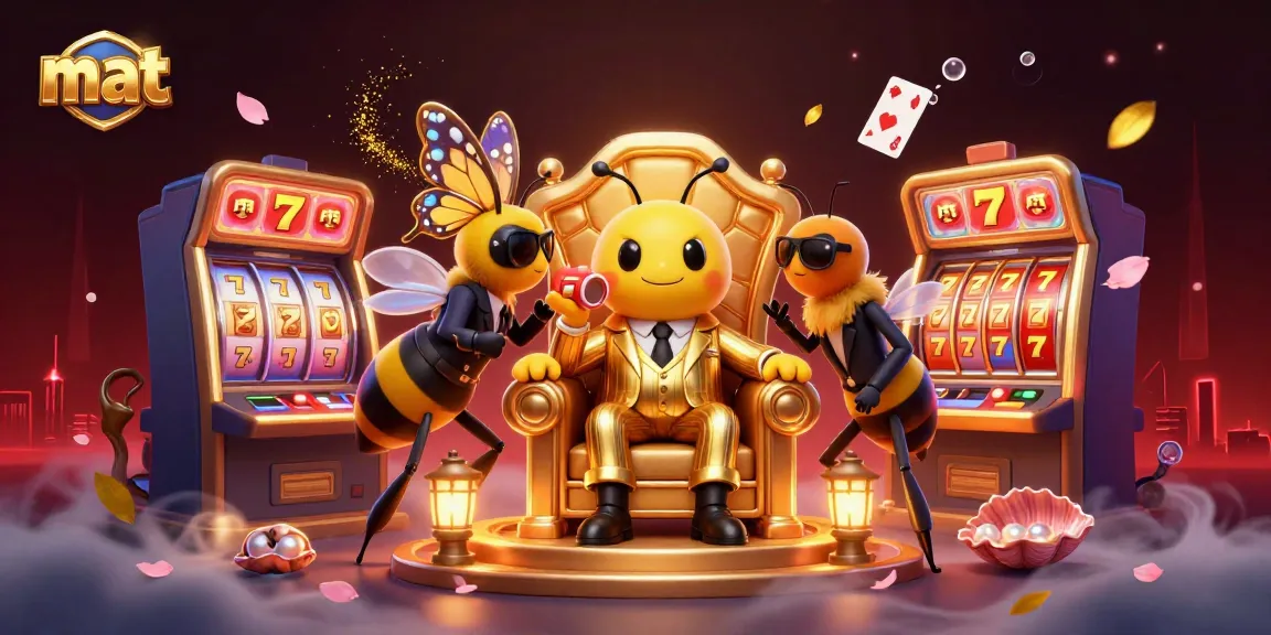 Bettors immerse in the thrilling mat casino experience with vibrant slot machines and dynamic characters.