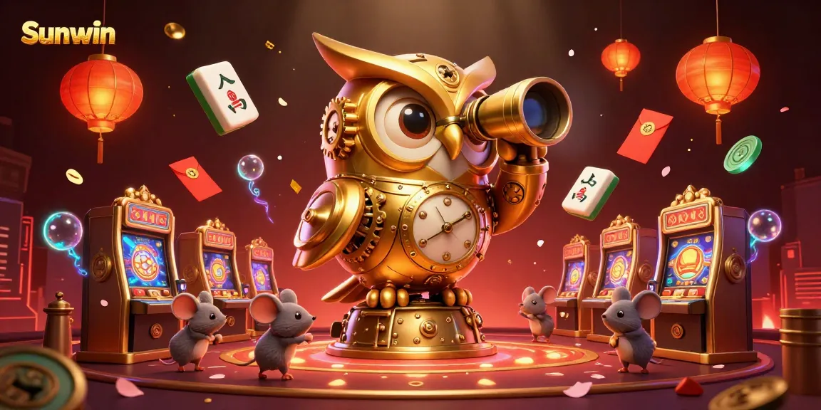 Sunwin offers exhilarating gaming with clockwork features and vibrant elements on a dynamic casino floor.