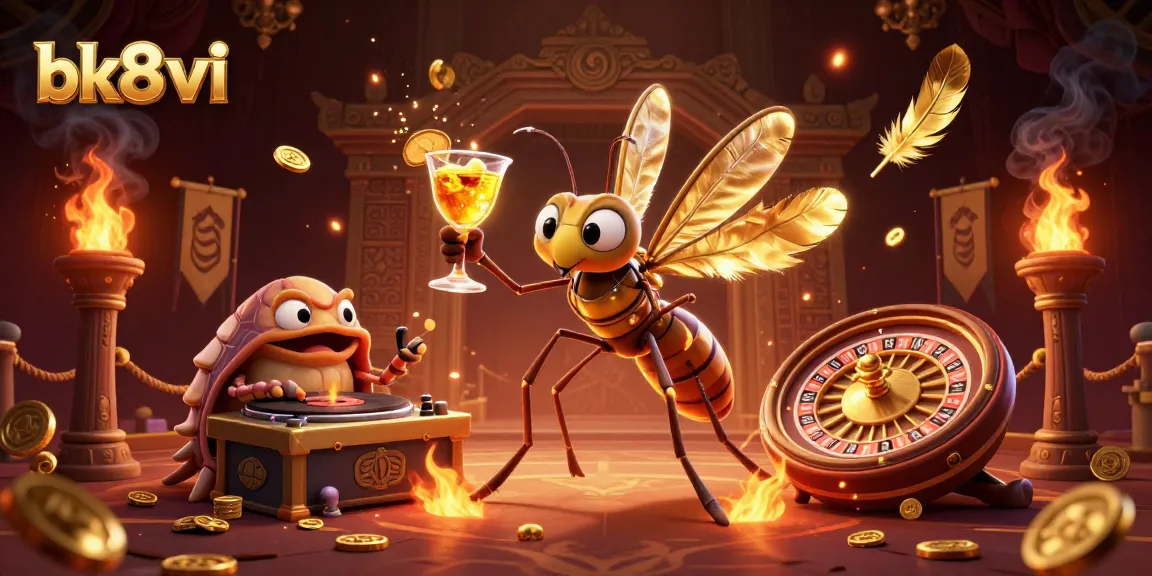 Engage with bk8vi's lively casino atmosphere featuring vibrant characters and dynamic game elements.