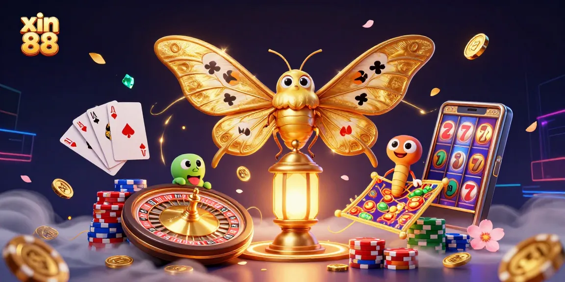 Experience thrilling games at xin 88 with vibrant casino scenes and spinning roulette wheels.