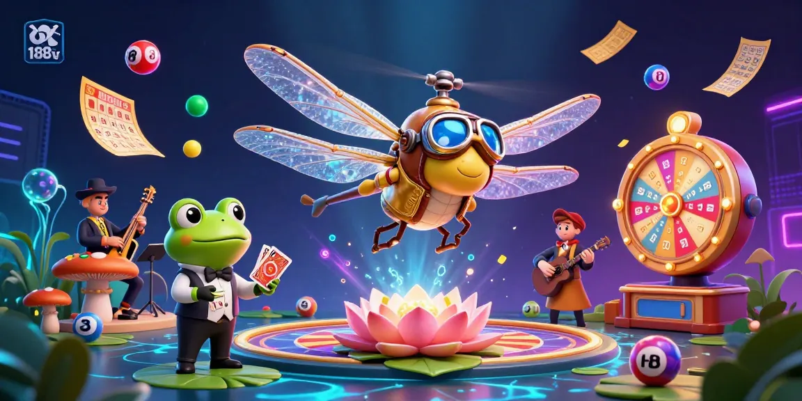 Experience the thrill of 188v gaming with a vibrant illustration featuring dynamic characters and engaging casino elements.