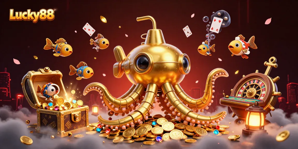 Experience thrilling gameplay with Lucky88 as the golden kraken submarine reveals rich treasures.
