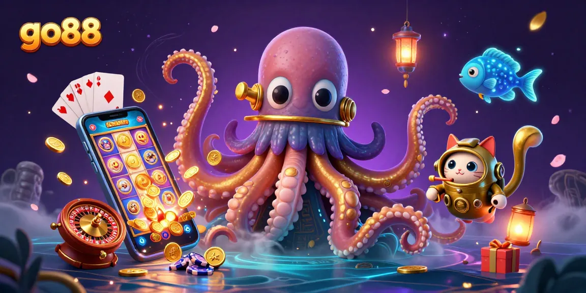 Engage with go88's thrilling slots as you dive into a fantastical underwater casino with treasure and excitement.