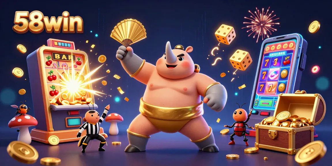 Experience the thrill of 58win's dynamic gaming environment with explosive jackpots and vibrant visuals.
