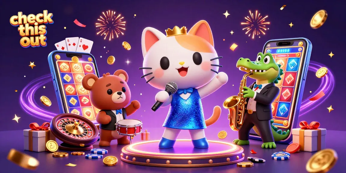 Check this out: A vibrant casino scene featuring animated characters engaged with gambling elements.