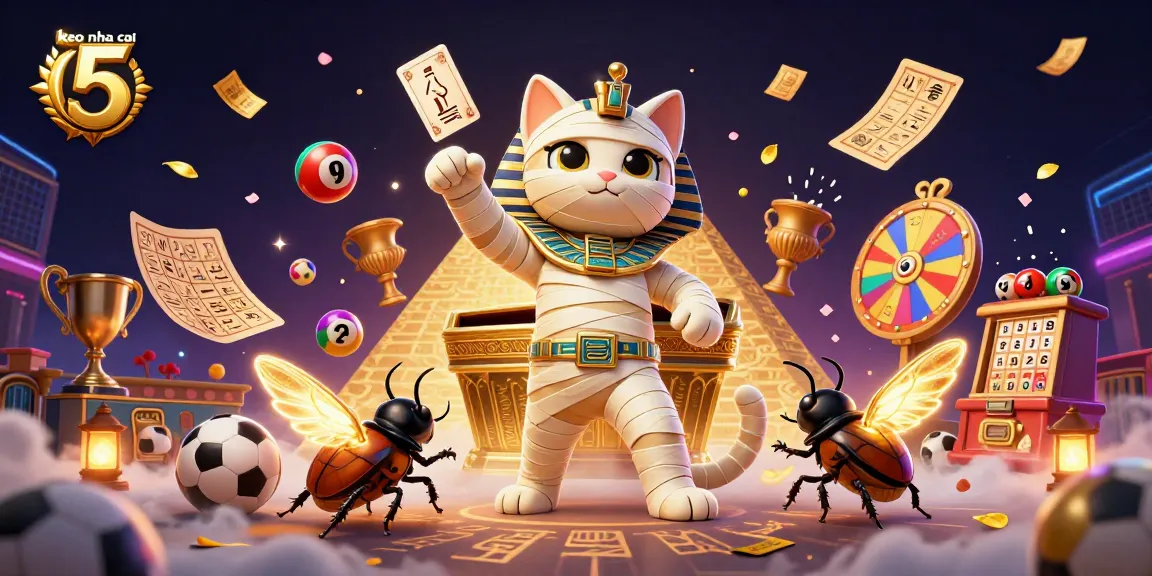 Engage with the excitement of keo nha cai 5 in a vibrant, dynamic pyramid casino scene.