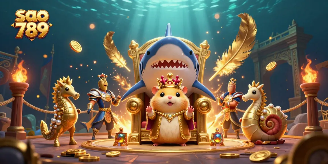 Sao 789 delivers a rich casino experience, combining vibrant characters and dynamic elements in a thrilling underwater scene.