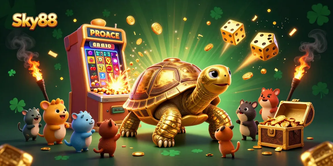 Engage with exciting gambling action and vibrant visuals at Sky88's thrilling casino scene.
