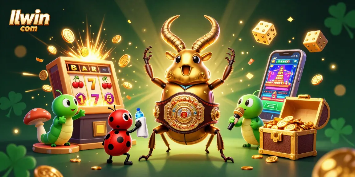 Engage with llwin com and multiple thrilling gaming options in this vibrant casino-themed illustration.