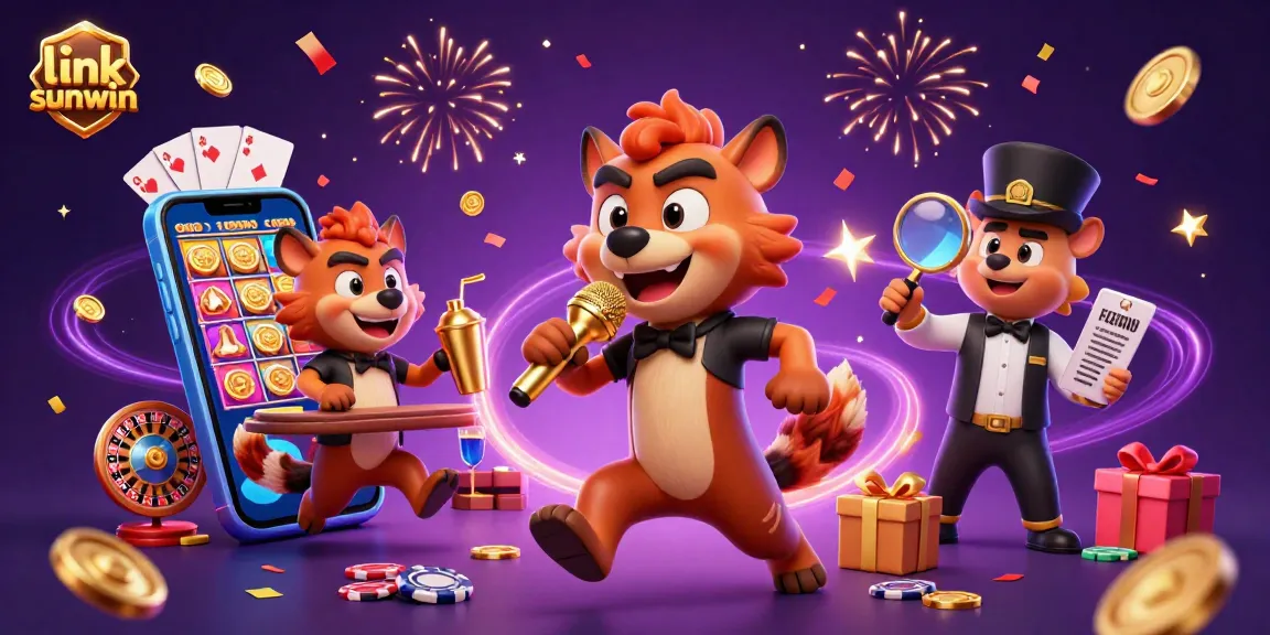 Watch link sunwin come to life in a vibrant casino scene filled with games and excitement.