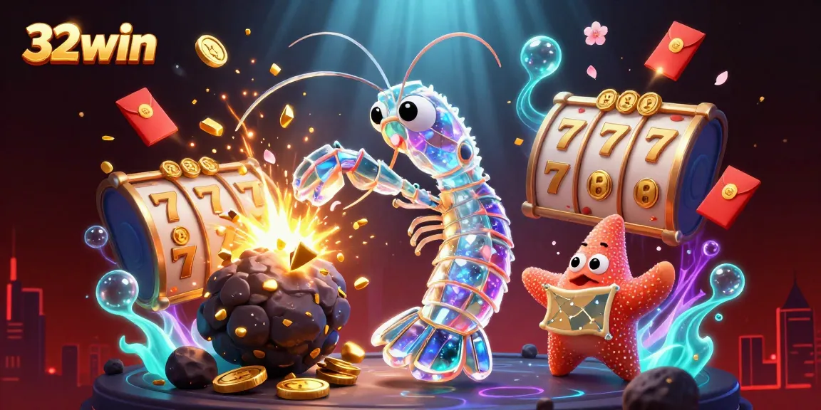 Experience 32win’s exciting features through a vibrant underwater casino scene with dynamic animations.